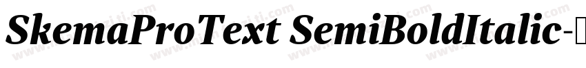 SkemaProText SemiBoldItalic字体转换